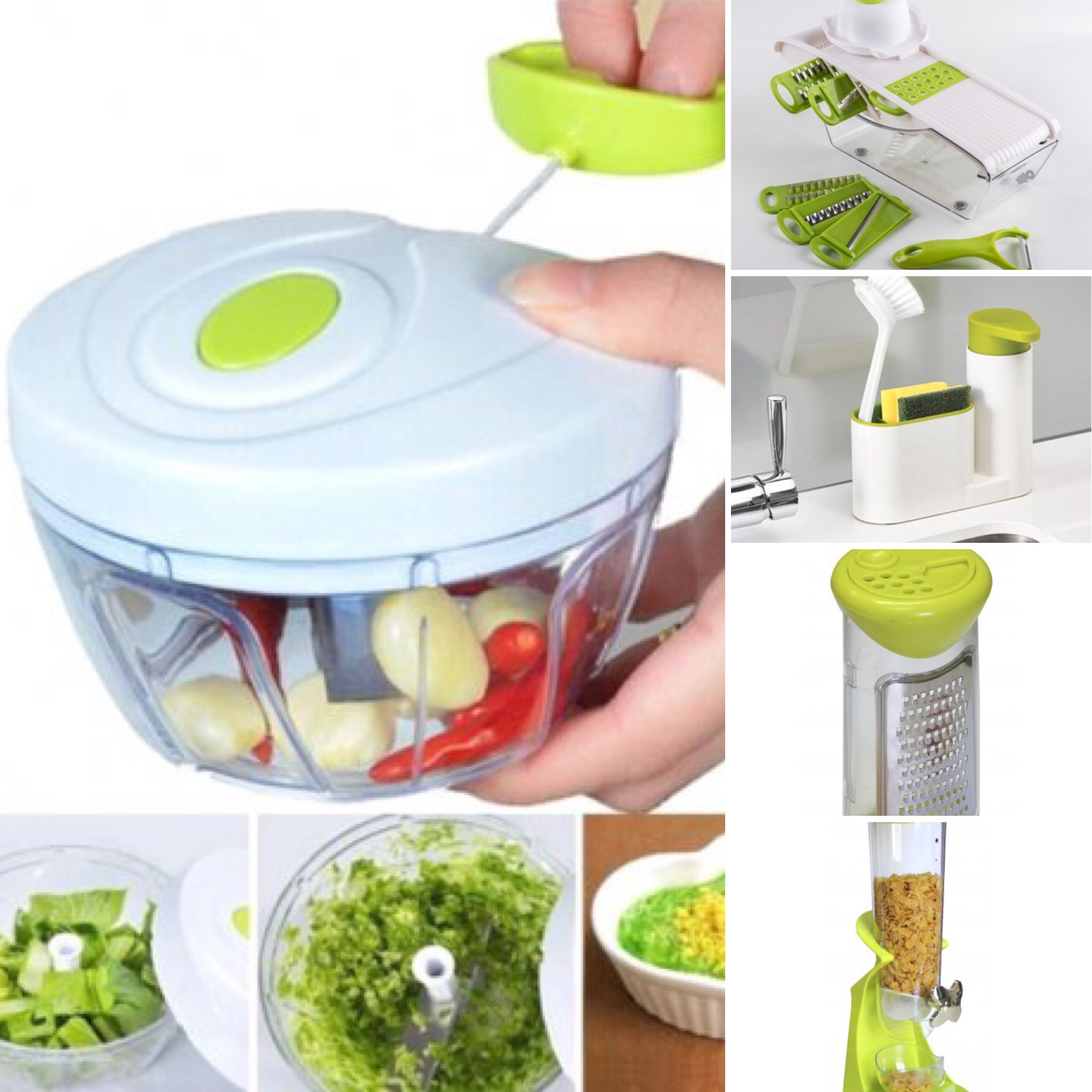 Chopera Picador Triturador Manual De Vegetales Multiuoso Color Surtido - Image 3