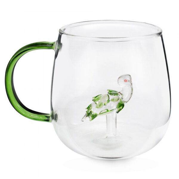 Taza de Vidrio 350 mL 3D Tortuga Transparente