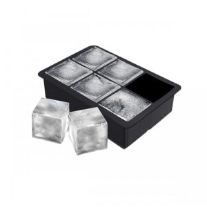 Cubetera Premium Silicona Negra Cuadrada
