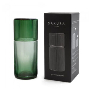 Jarra de Noche 520 mL + Vasito 220 mL Sakura Buona Notte Verde