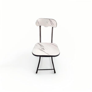Silla Plegable Diseño Simil Marmol Blanco Jardin Balcon Terraza