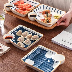 Plato de Sushi con Cuenco  de Porcelana Diseño Surtido