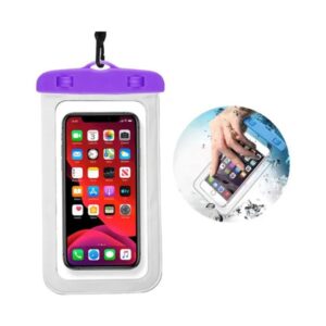 Funda Hermetica Sumergible para Celular 21 cm x 10.5 cm Violeta