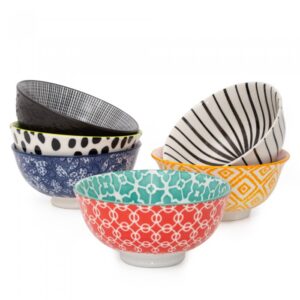 Bowl Cazuela Tazon Boho Porcelana 12cm x2 Diseños Surtidos