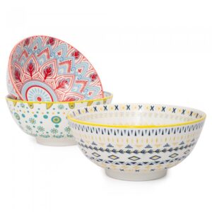 Bowl Cazuela Tazon Boho Porcelana 20cm Diseño Surtido