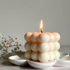 Vela Velon Aromatico de Cera de Soja Cubo Burbujas Natural Aroma Jazmin