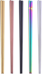 Set X5 Palitos Chinos Sushi Premium Metal Orientales