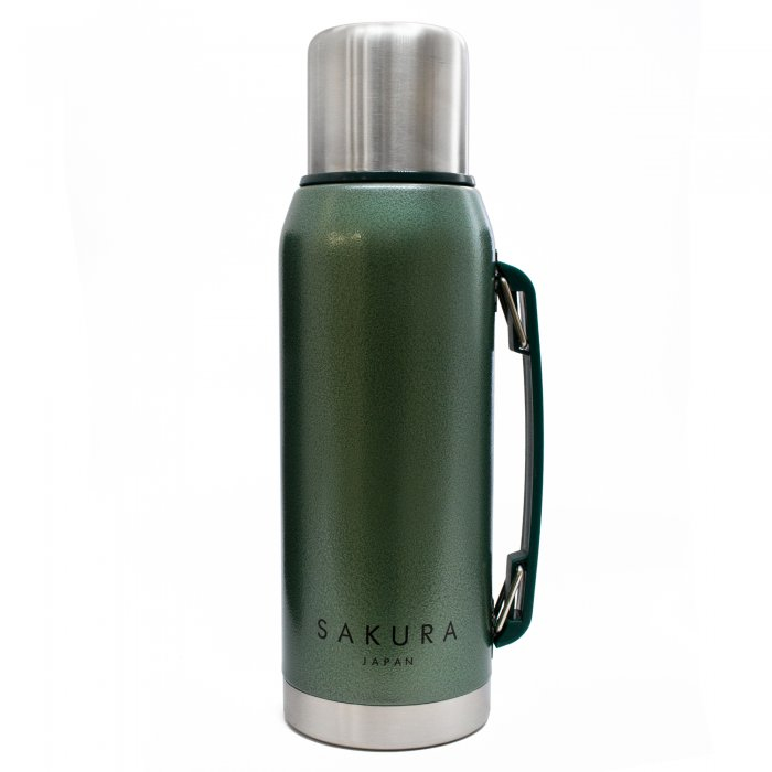 Termo Acero Inoxidable Premium 1 Litro Sakura Verde