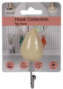 Ganchos Sopapa Forma Gota x2 Beige