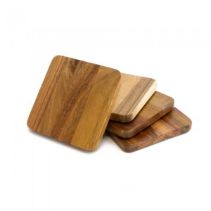 Set x4 Posa Vaso Madera Acacia