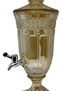 Dispenser de Bebidas de Vidrio con Diseño 2 Litros Ambar