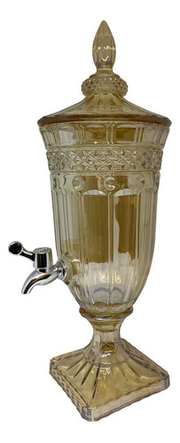 Dispenser de Bebidas de Vidrio con Diseño 2 Litros Ambar