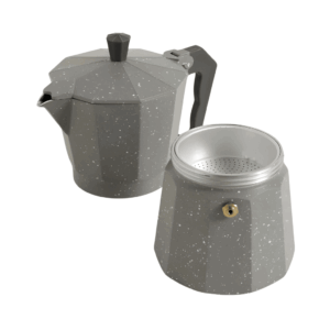 Cafetera Moka Express Modelo Italiano 9 Pocillos Gris