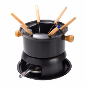 Fondue De Teflon Antiadherente Con Base Quemador 6 Personas