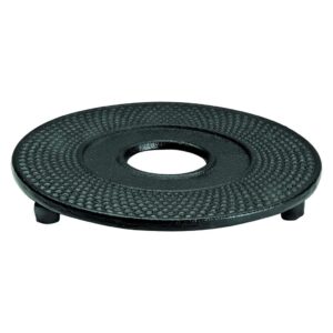 Base De Hierro Fundido Posa Tetera Pava Negra 13 cm