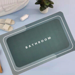 Alfombra de Ba?o Rectangular Antideslizante Bathroom Verde