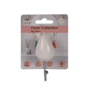 Ganchos Sopapa Forma Gota x2 Blanco