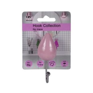 Ganchos Sopapa Forma Gota x2 Rosa