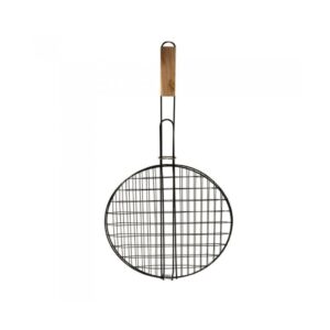 Parrilla Sandwichera Rejilla para Carne Pescados Verduras Metal Redondo