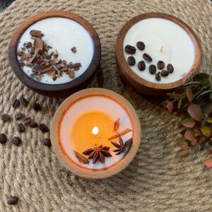 Velas Artesanales Aromaticas De Hierbas Con Propiedades En Cuenco
