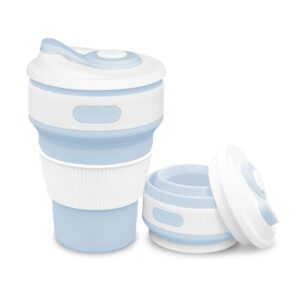 Vaso Térmico 350 mL Silicona Plegable Celeste