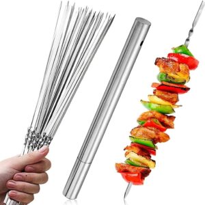 Set x10 Palillo Pincho Brochet Acero Inoxidable con Estuche