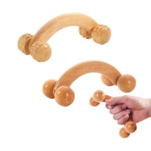 Masajeador De Madera Bambu Caliber Cervical Lumbar Facial