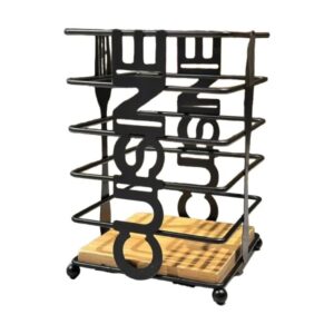 Porta Utensilios Organizador Acero y Madera