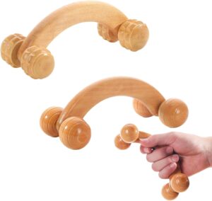 Masajeador De Madera Bambu Caliber Cervical Lumbar Facial