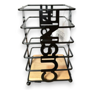 Porta Utensilios Organizador Acero y Madera