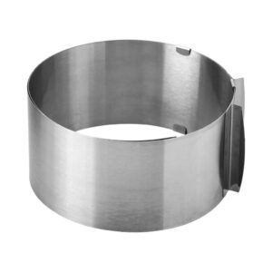 Aro Cortador Molde de Torta Acero Inoxidable Ajustable Hasta 30 cm