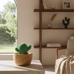 Vela Deco Cactus Cuenco Soja Souveni Perfumadas