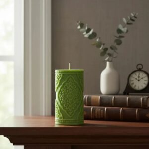 Vela Velon Aromatico de Cera de Soja Mandala Verde Aroma Mango y Maracuya