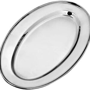 Fuente Bandeja Ovalada 26cm Gastronomica Acero Inox