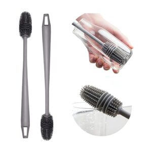 Cepillo Limpia Vasos Botellas Mamaderas de Silicona Color Surtido