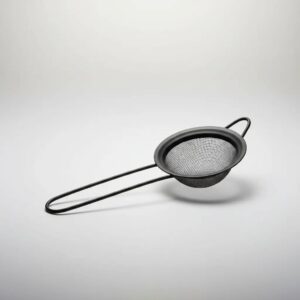 Colador con Manija 8 cm para Taza Acero Inoxidable Negro