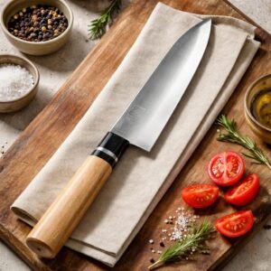 Cuchillo de Cocina Chef Acero Inoxidable 33 cm Mango Madera