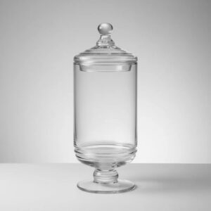 Frasco Caramelera con Tapa de Vidrio Grueso 24 cm